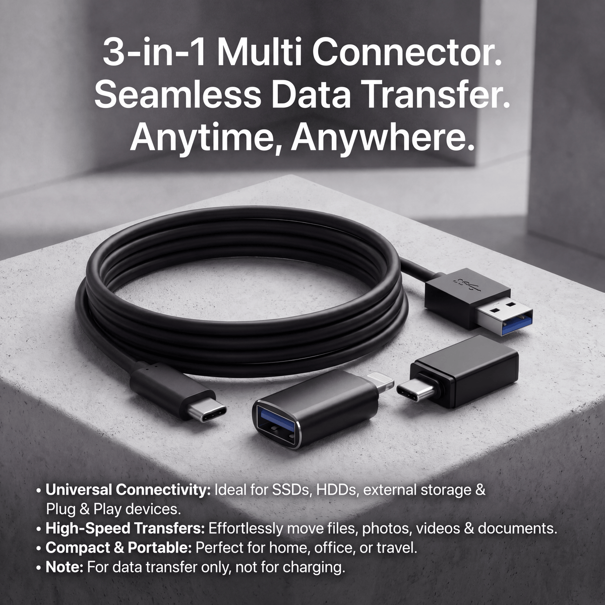 Universelt 3-i-1 adaptersæt