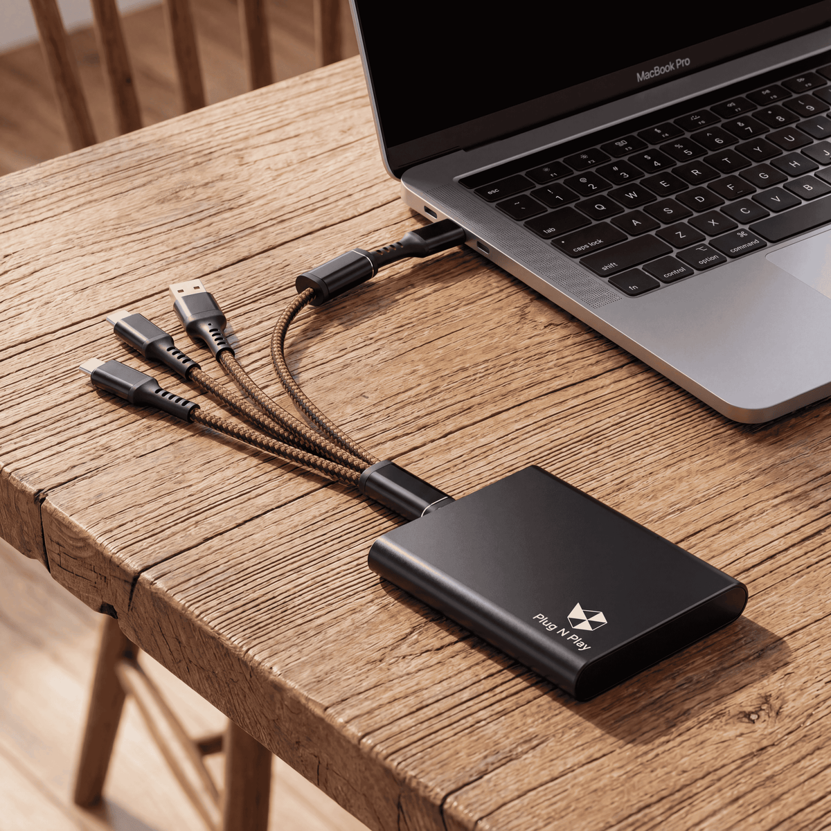 Compacte 4-in-1 USB-C Connector